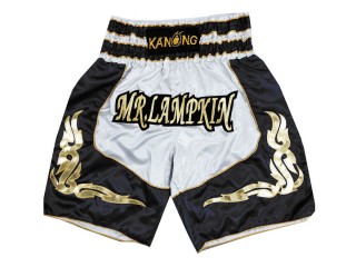 Personlig Boxing Shorts : KNBXCUST-2043-Hvid-Sort